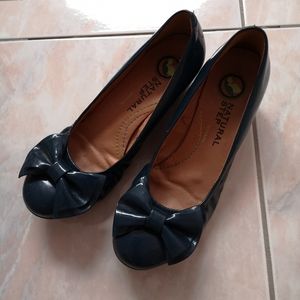 Natural Step Spain Leather Heels Bow Tie Detail